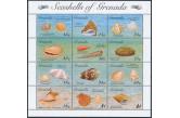 Grenada - marina life - shells good sheet very fine / s. 4 $ / collag