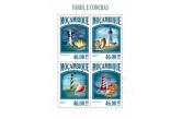 Mozambique - 2013 Lighthouses and Shells 4 Stamp Sheet 13A-1346  (ebay) s. 10 $ / collag