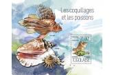 Togo - 2013 Tropical Fish and Sea Shells Stamp Souvenir Sheet 20H-843  (ebay) s. 8 $ / collag