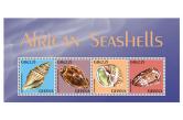 Ghana - African Sea Shells Stamp- Sheet of 4 MNH  (ebay) s. 4 $ / collag