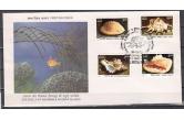 India  -  Scott cat. 1728-1731. Island Sea Shells issue on a First day cover  (ebay) s. 5 $ / collag