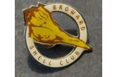 BROWARD SHELL CLUB PIN Lightning Whelk Shell Seashell , an enamel pin from the Broward Shell Club, Florida. It is in new, excellent, condition. and depicts the club shell, the Lightning Whelk, Busycon contrarium  (ebay) s. 12 $ / collag