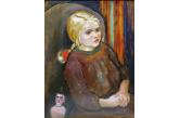 Maurycy Mędrzycki, 1890 Łódź - 1951 Paul de Vance, Dziewczynka z lalką - olej, płyta, 61 × 45,5 cm sygn. p. d.: Mendjizky (SDA - 5/2014 r.) w. 32.000 PLN